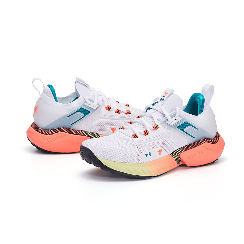 Project Rock 5 Kids Кроссовки детские низкие оранжевые/зеленые/белые Under Armour, белый — фото 3
