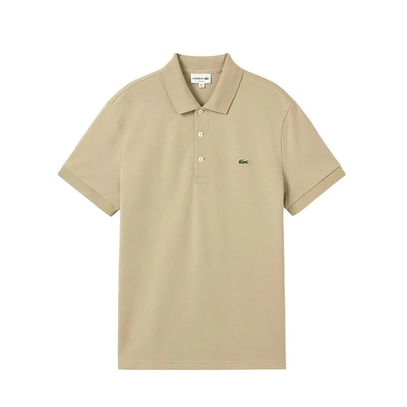 Футболка поло с вышитым логотипом LACOSTE, 02S/Milk Coffee