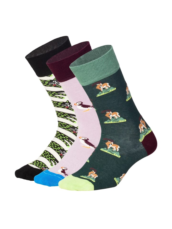 

Носки DillySocks Cat & Puffin & Capricorn, разноцветный