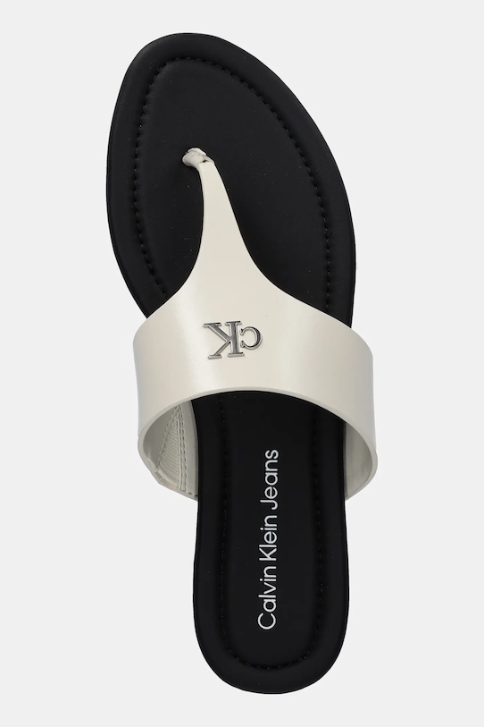 Шлепки FLAT SANDAL TOEPOST MG Calvin Klein Jeans, бежевый — фото 4