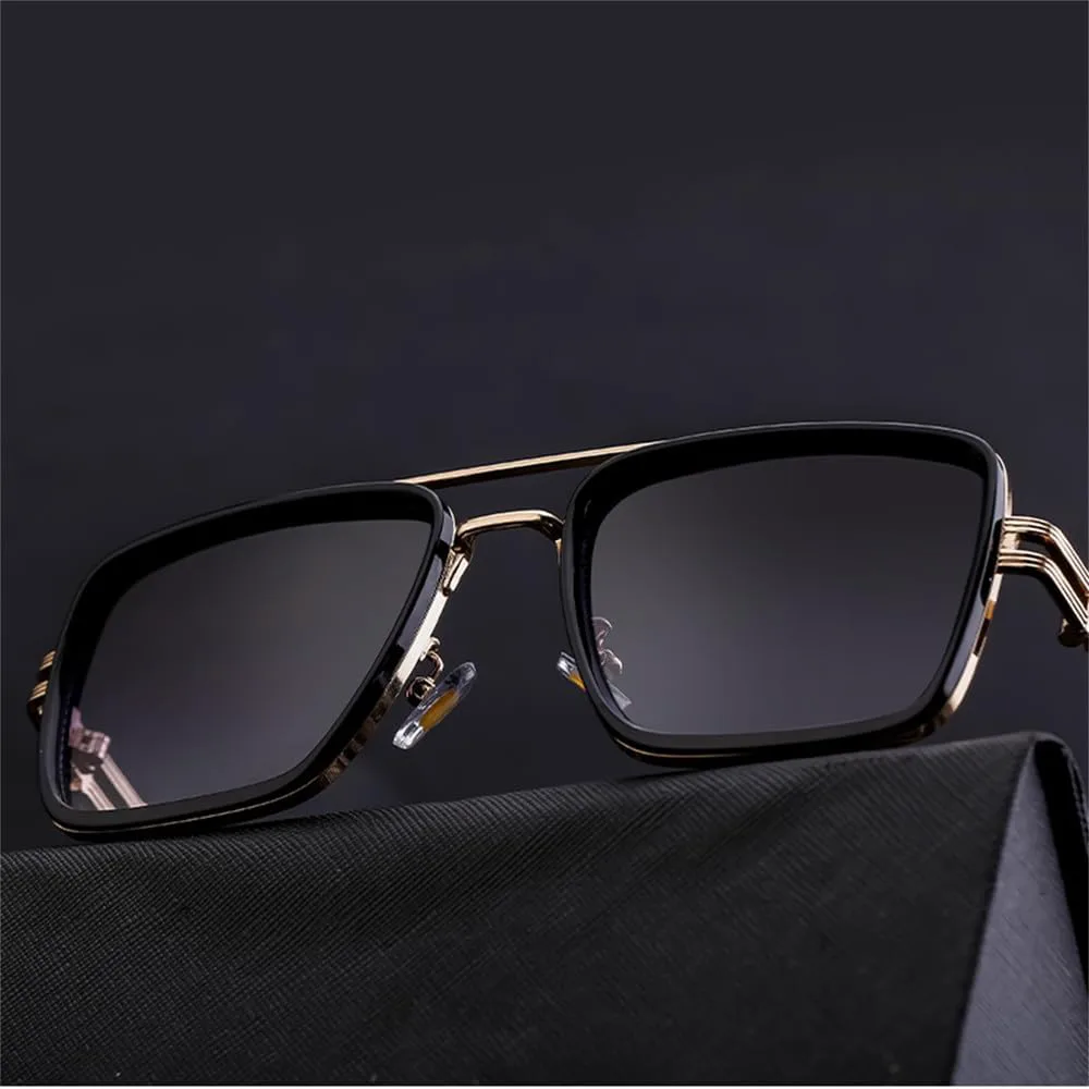 

Солнцезащитные очки в стиле стимпанк для женщин и мужчин, винтажные солнцезащитные очки с двойным лучом для мужчин, защита от ультрафиолета UV400 HDUBFY, 5