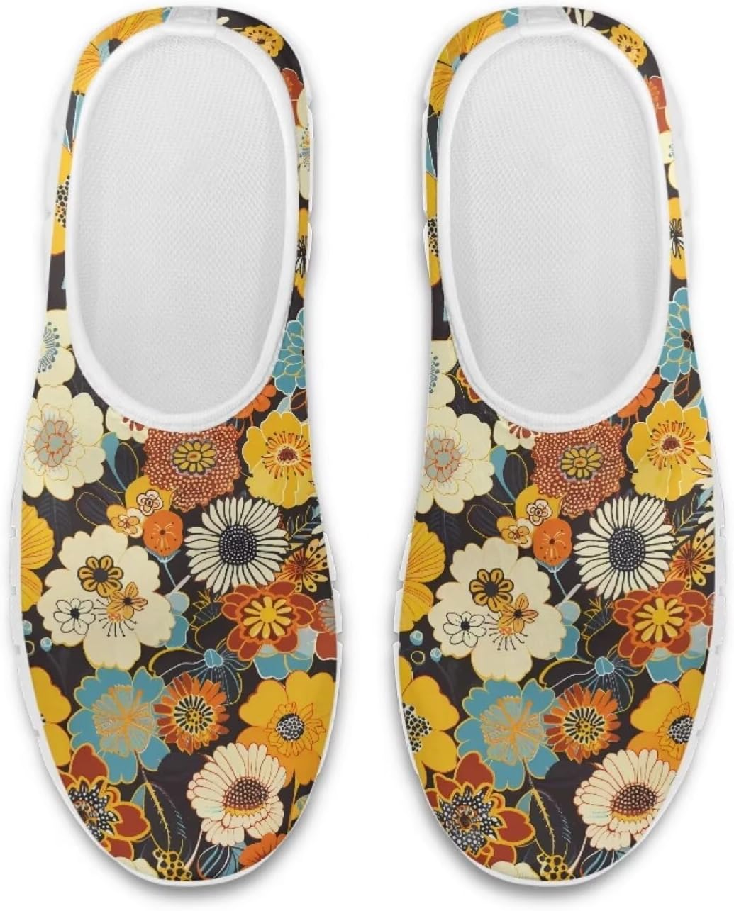 

Кроссовки Chaqlin Flat Low с цветочным принтом, без шнурков, лоферы для женщин и мужчин, арт-мода, повседневные, для работы, прогулок, тенниса, Boho Flower