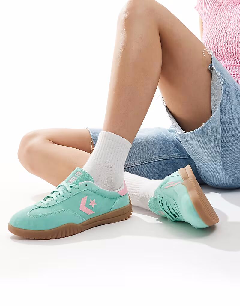 Кеды Converse Run Star бирюзового и розового цвета