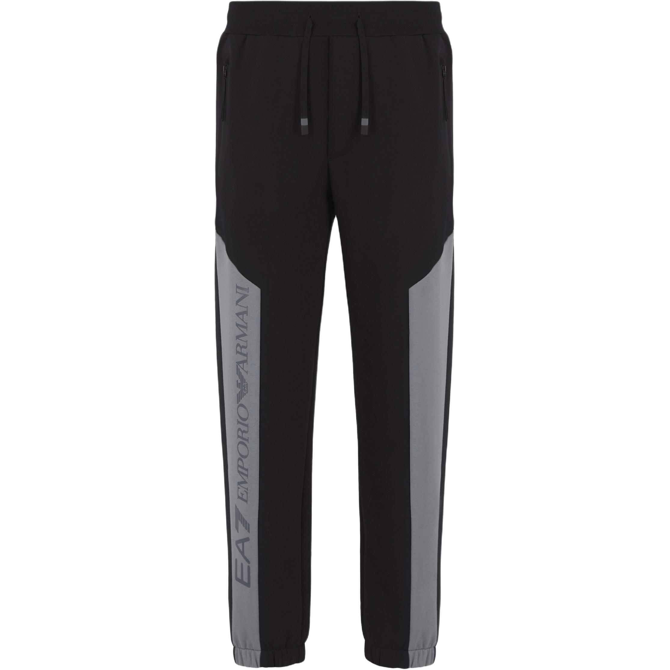 EA7 FW24 Вязаные спортивные штаны Мужские Черные EMPORIO ARMANI — фото 2