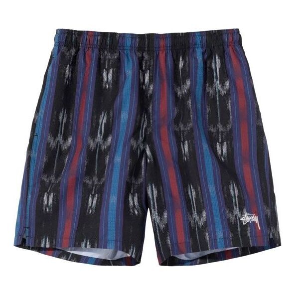

Шорты ikat stripe water short 'black' Stussy, черный