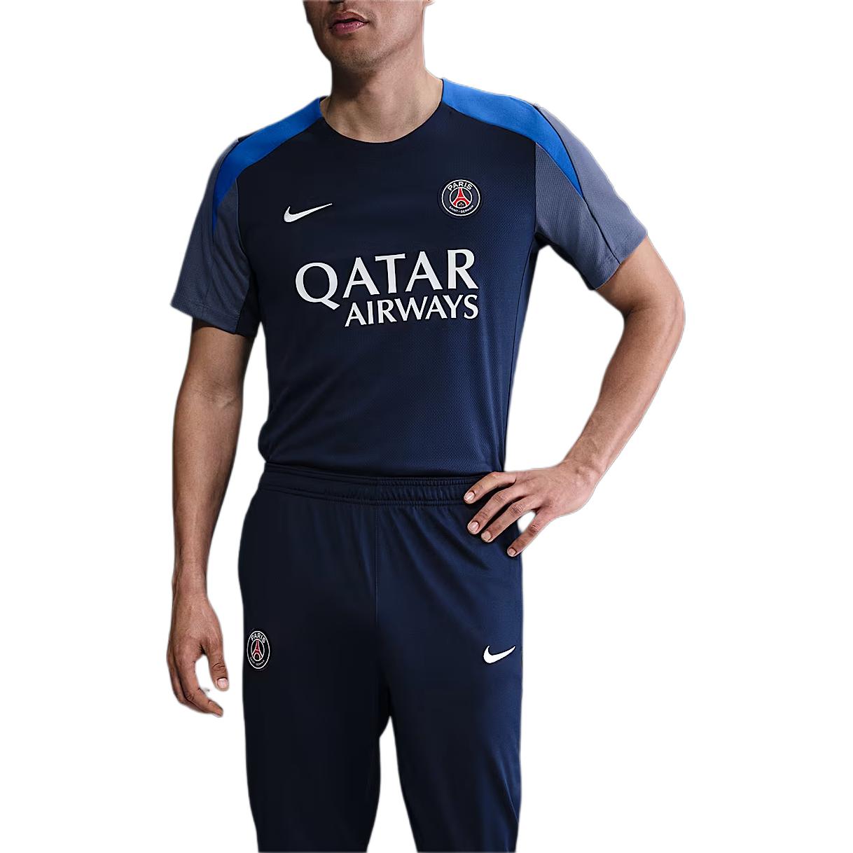 

Топ мужской футболка Paris Saint Germain Strike с коротким рукавом Dri FIT Nike, синий