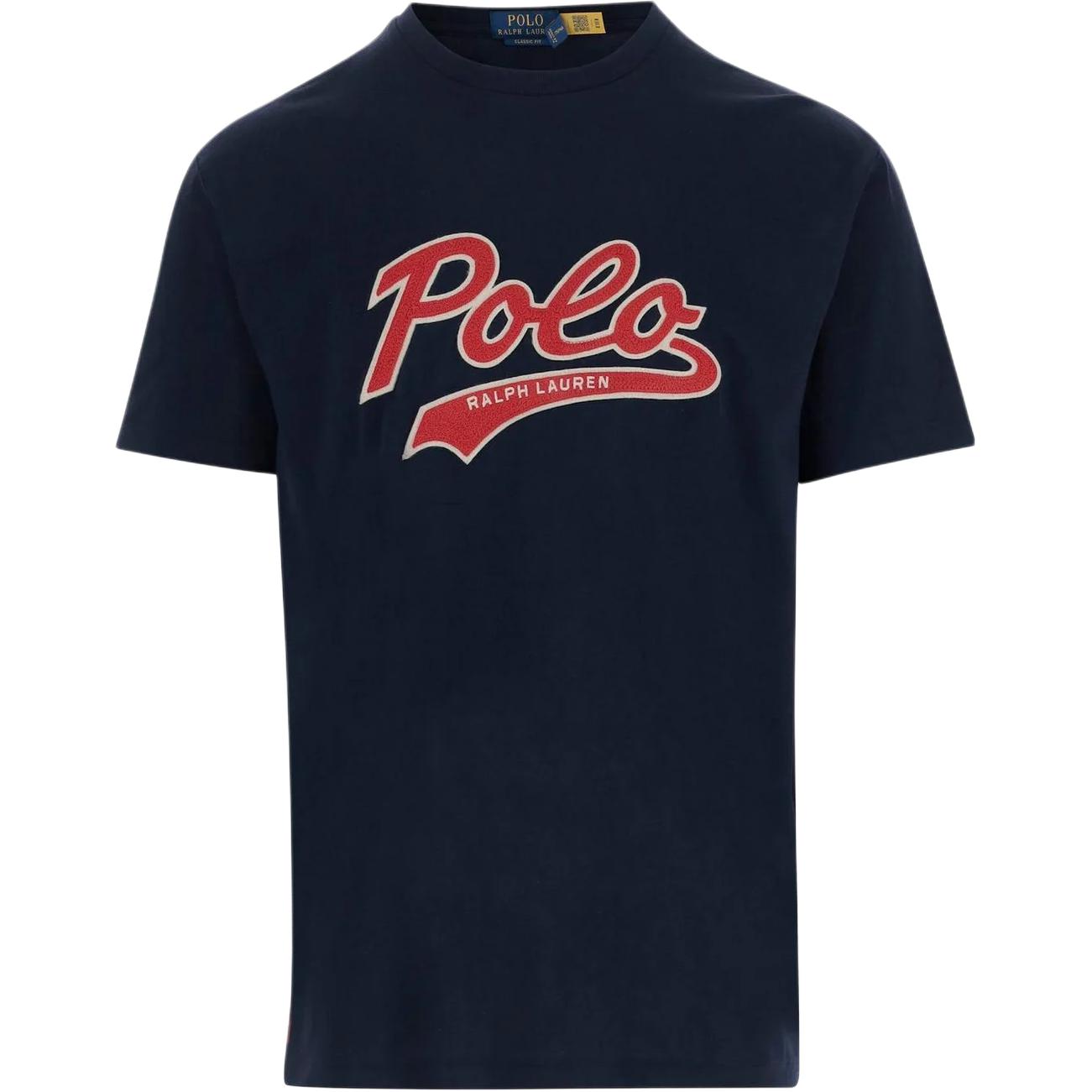 

Футболка с логотипом на заплатке Polo Ralph Lauren, синий