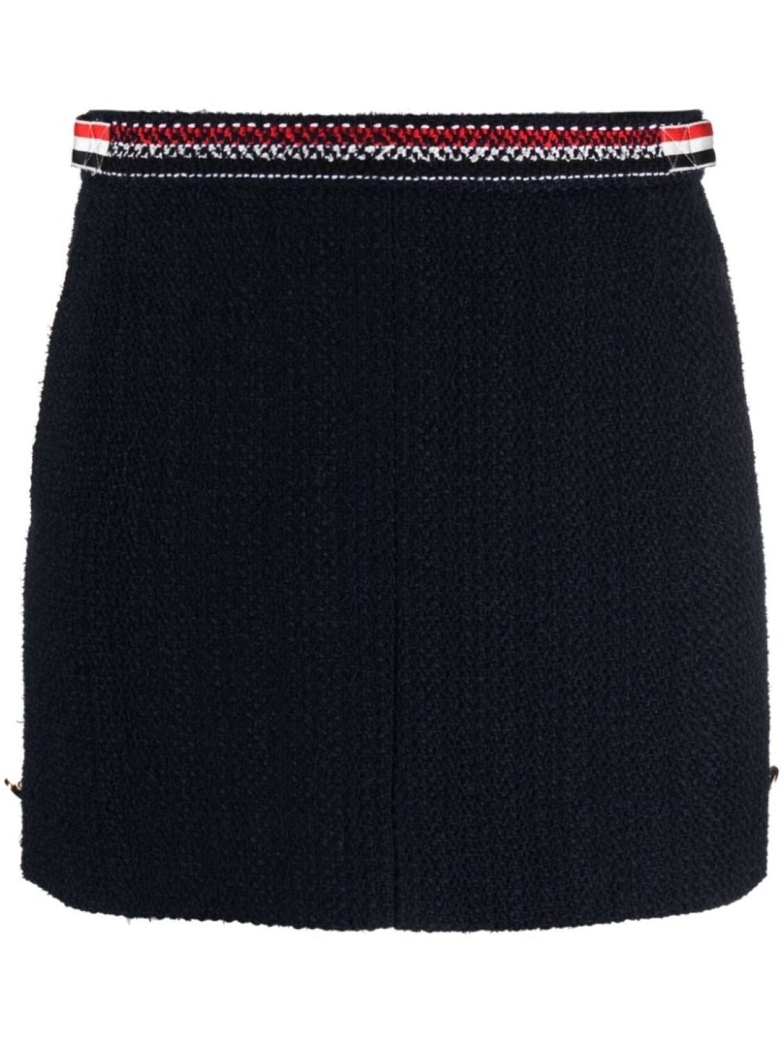

Thom Browne твидовая юбка мини с декором 4 Bar, синий