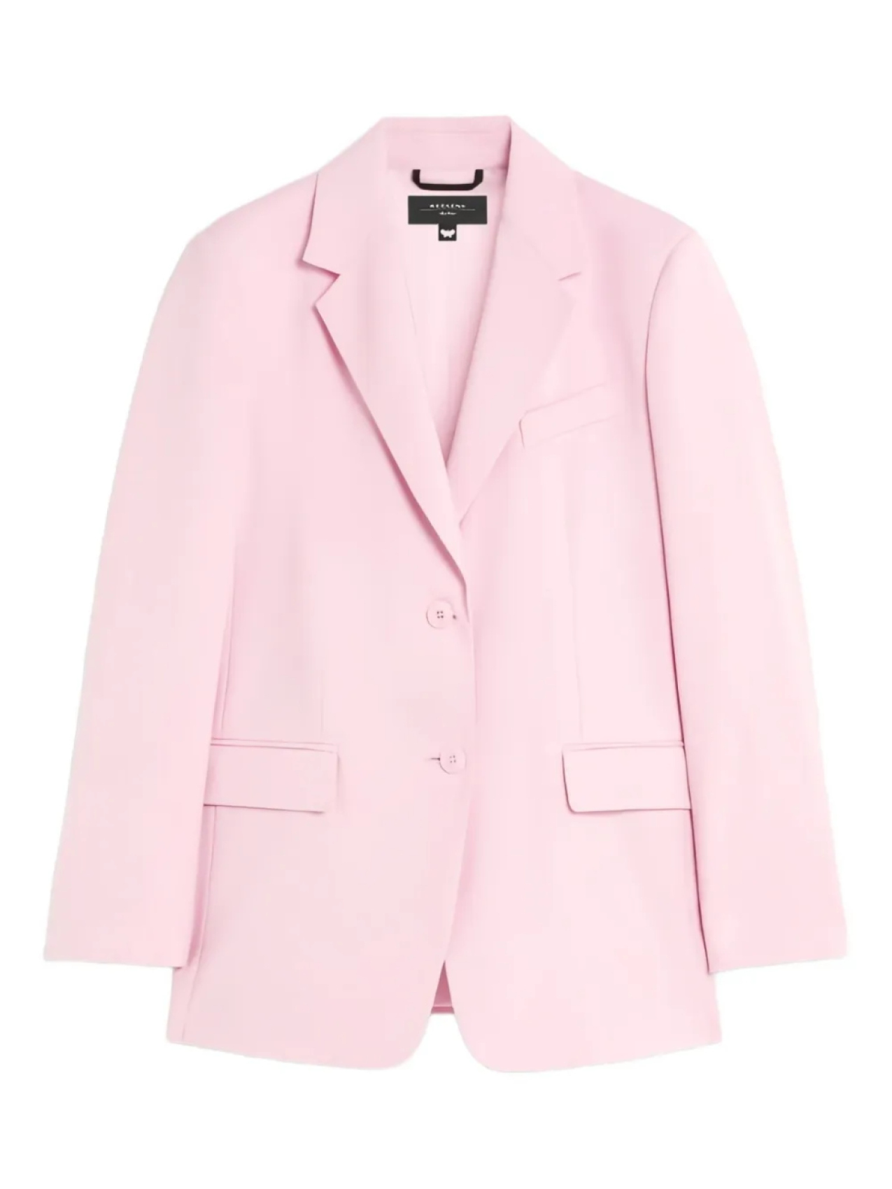 

Двубортный пиджак Weekend Max Mara из натуральной шерсти, розовый