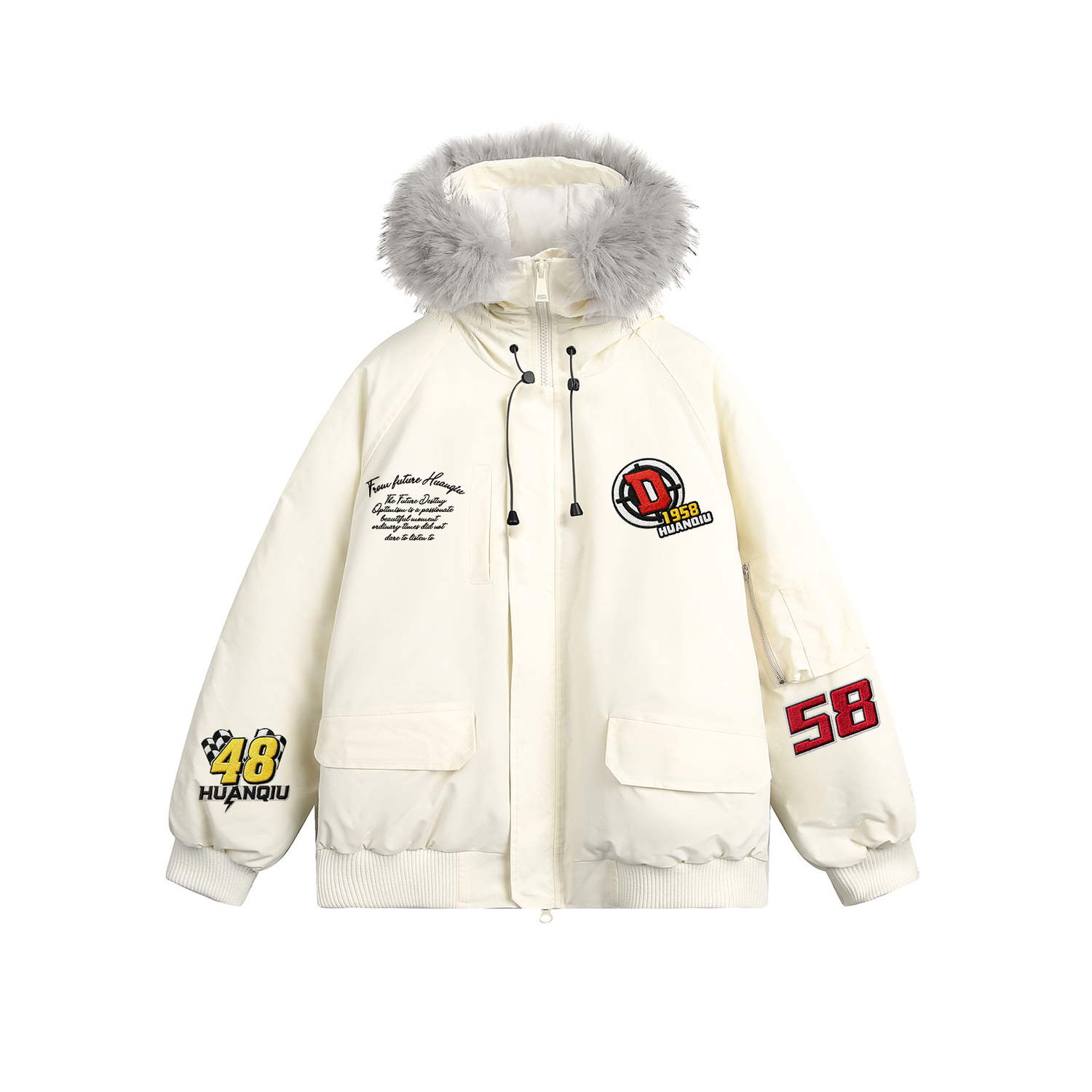 

Пуховик Unisex Turtleneck утепленный HUANQIU, оранжевый