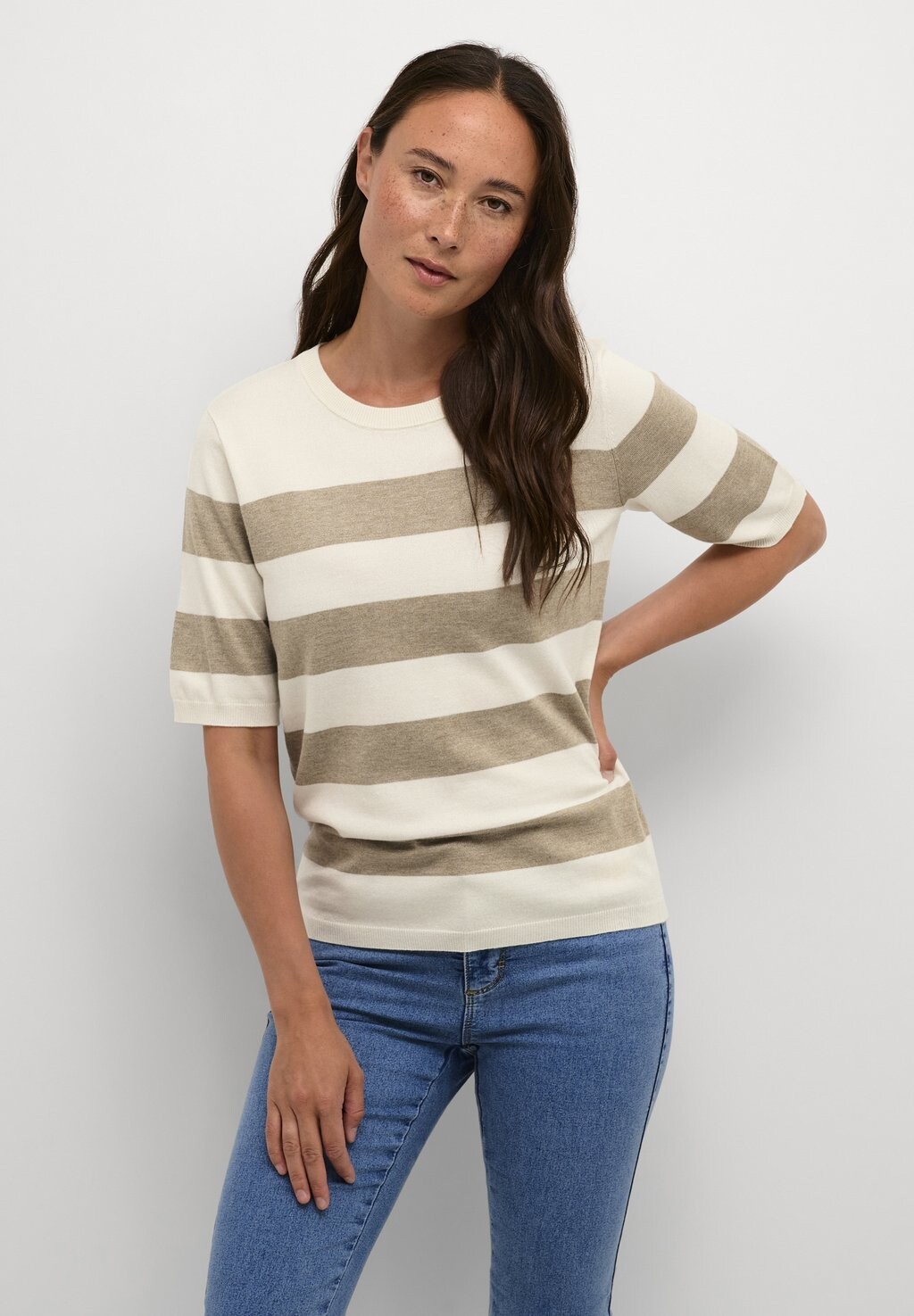 

Футболка с принтом KALIZZA STRIPED Kaffe, цвет chinchilla m turtle boldstripe