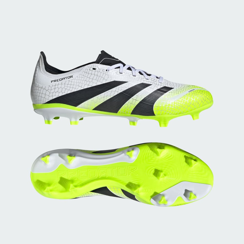 

Бутсы Adidas Predator League Firm/Multi-Ground Cleats, цвет Cloud White/Core Black/Lucid Lemon