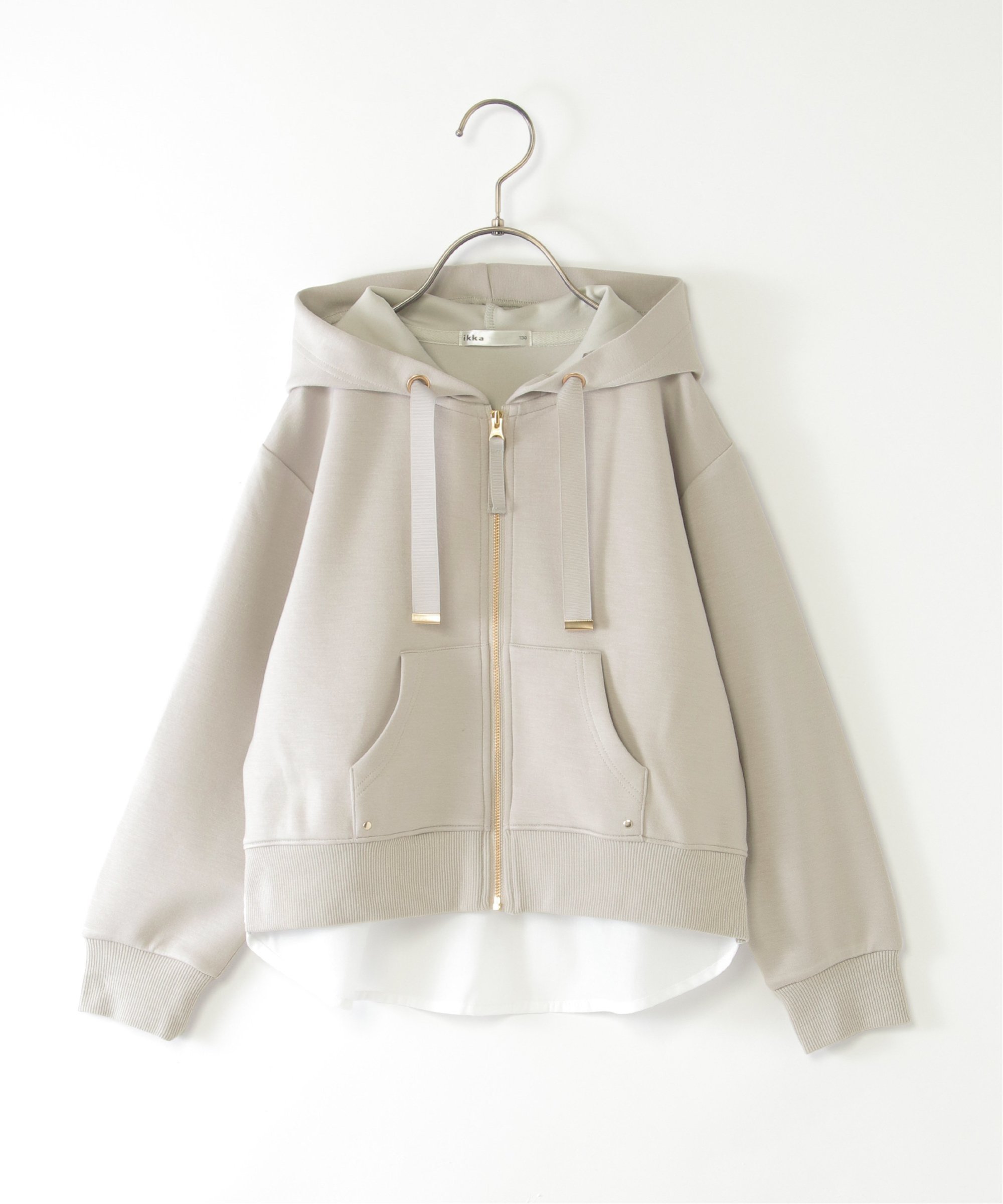 Толстовка на молнии из картона (120–160 см) Ikka, beige