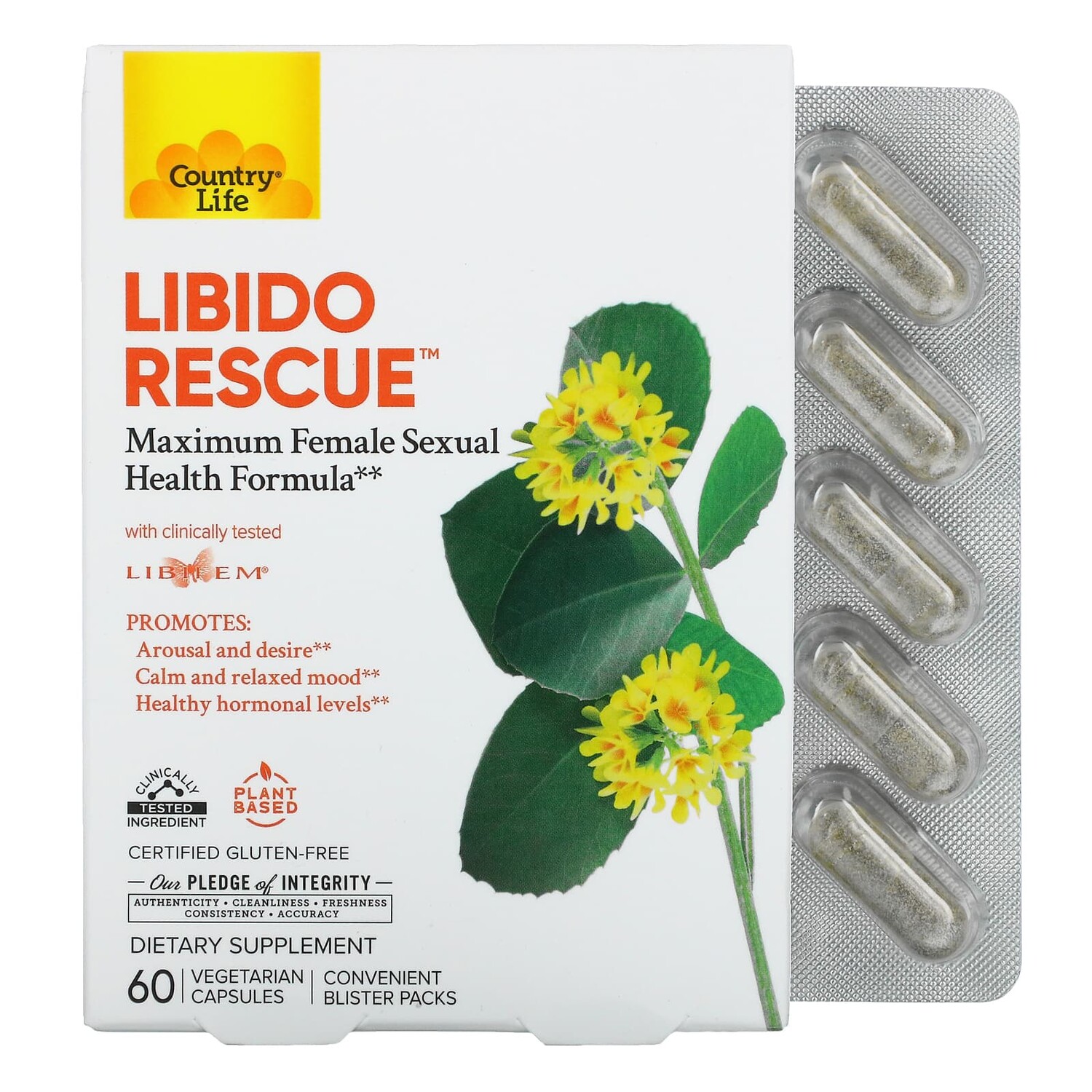 

Country Life Libido Rescue 60 вегетарианских капсул