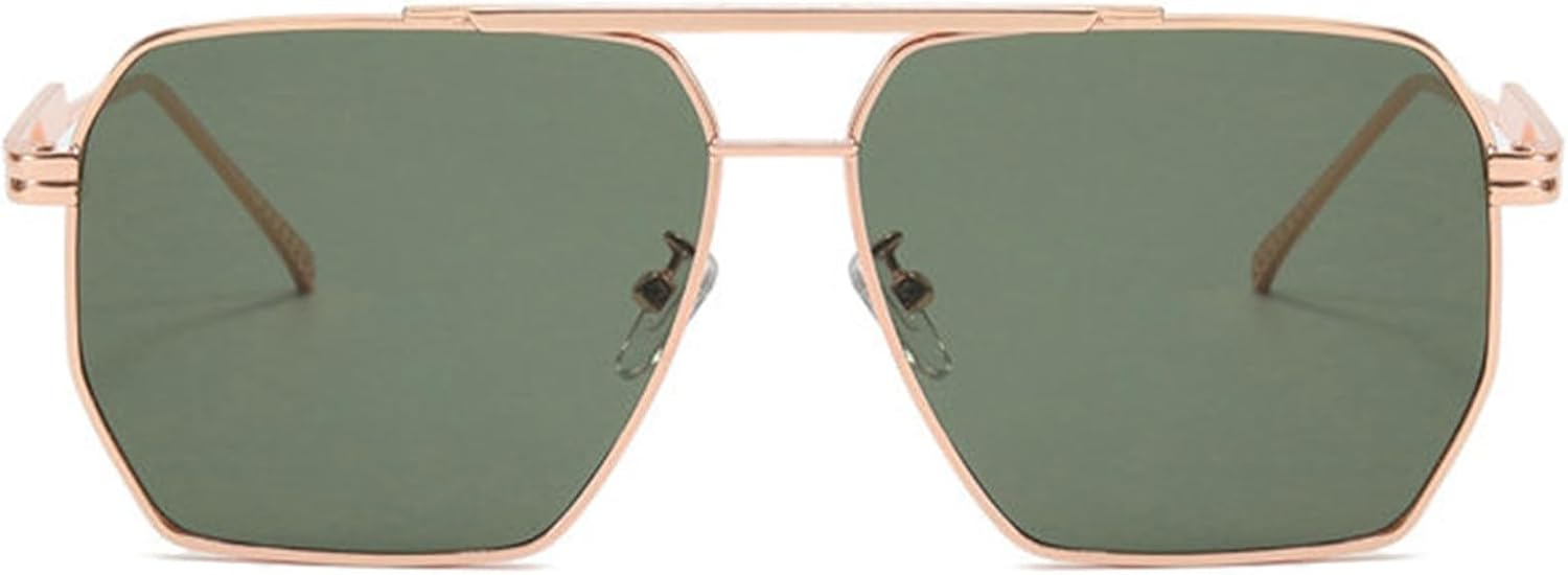 

Willochra — большие солнцезащитные очки-пилот для женщин в винтажном стиле с металлической оправой и квадратными линзами, а также очки для мужчин с двойным дужком и защитой от УФ-излучения UV400, C1