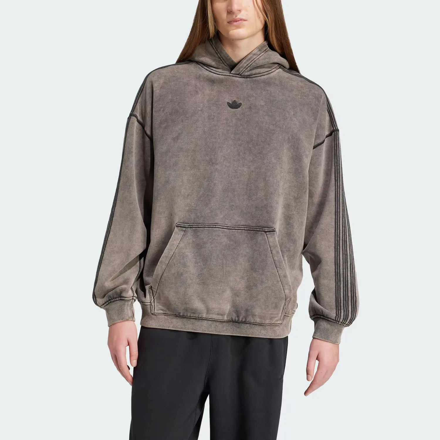 Толстовка Adidas Premium Essentials Retro Washed Adidas Originals, черный — фото 3