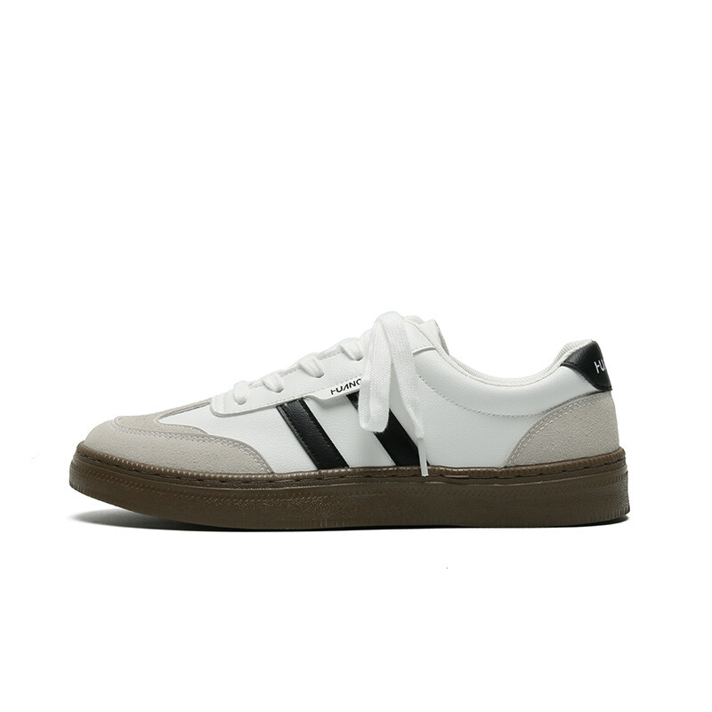 

Кроссовки HUANQIU Skateboarding Shoes Men Low-top, белый/черный