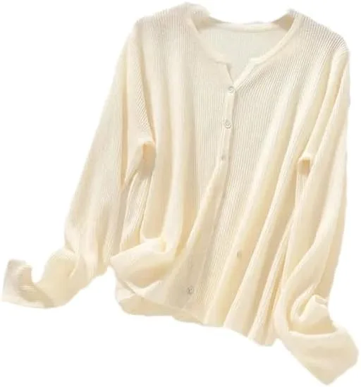 

Женский вязаный кардиган с V-образным вырезом, тонкий, свободный, в полоску