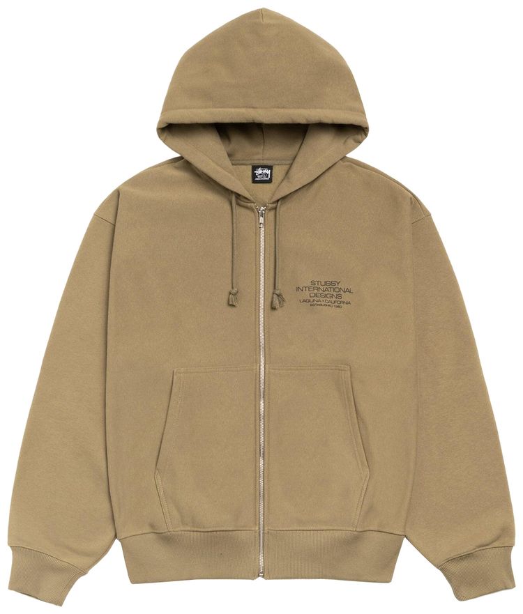 

Толстовка на молнии Stussy International Designs, коричневый