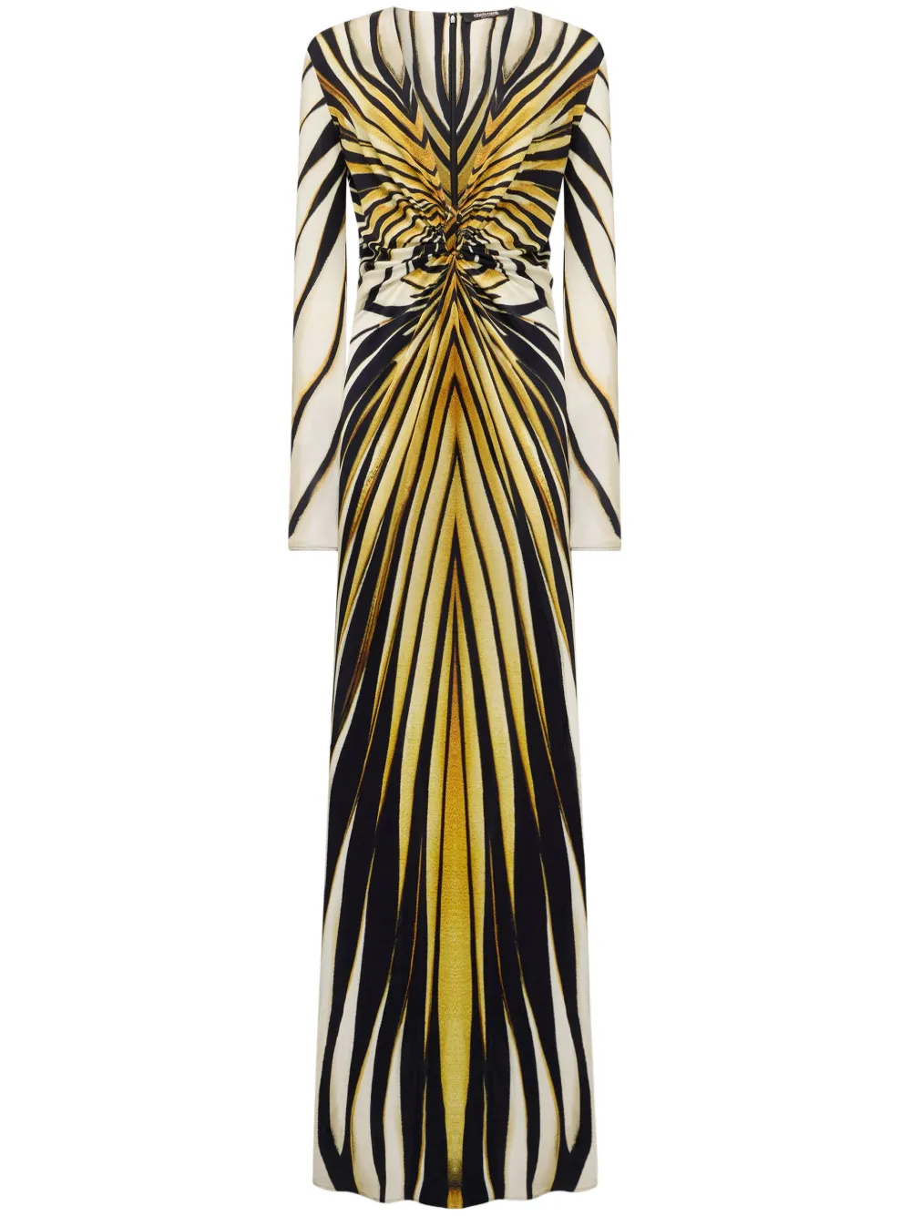 

Платье макси с принтом Ray of Gold Roberto Cavalli, золотой