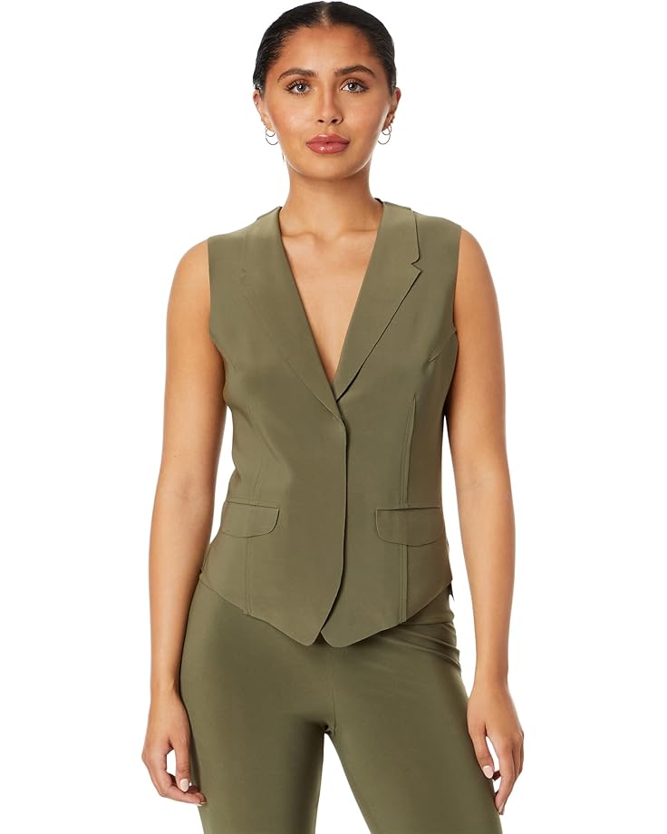 

Утепленный жилет Norma Kamali Vest w/ Lapel, цвет Military