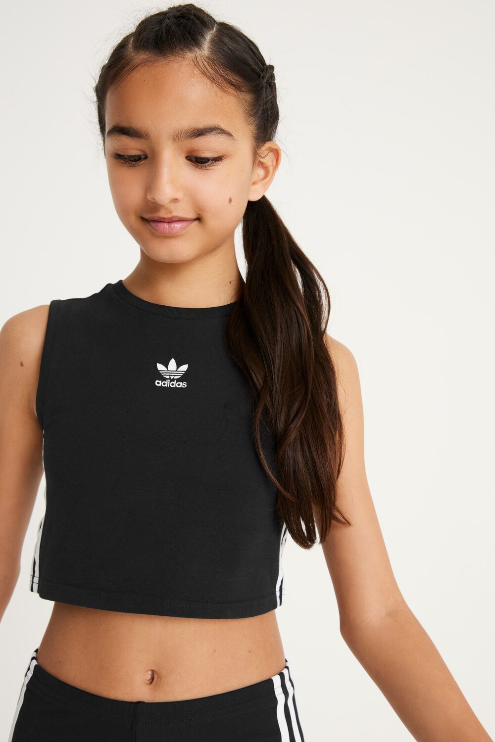 

Футболка без рукавов Adicolor короткого кроя Adidas Originals, черный