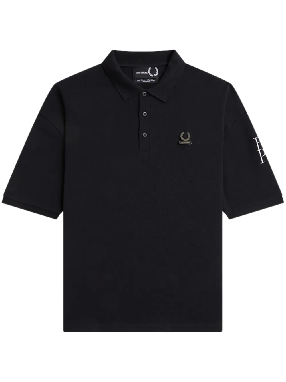 

Хлопковая рубашка-поло с логотипом Raf Simons X Fred Perry, черный