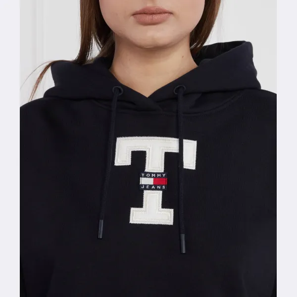 Укороченная толстовка с капюшоном Tjw sp crp Letterman с флагом Tommy Hilfiger, синий — фото 3