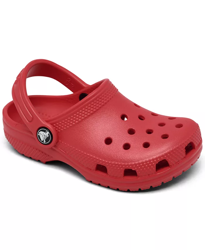 

Детские классические сабо Finish Line для малышей Crocs, красный