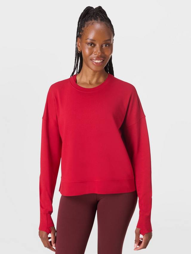 

После занятий укороченный свитшот Sweaty Betty, Pepper Red