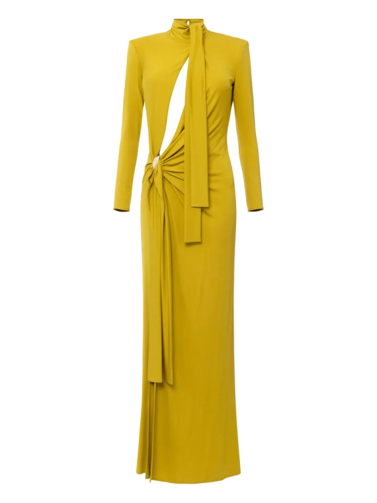 

Платье макси с вырезом Elisabetta Franchi, желтый