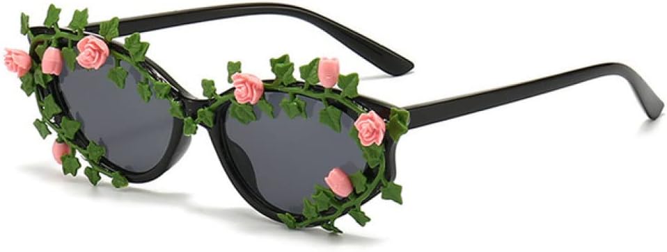 

Солнцезащитные очки «кошачий глаз» с цветочным рисунком для женщин, модные, в маленькой оправе, в стиле панк, ретро, ​​женские солнцезащитные очки с защитой от УФ-излучения UV400 generic, Black-black