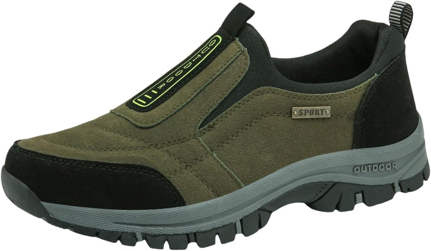 

Мужские кроссовки для ходьбы, мужские беговые туфли, повседневные слипоны, теннисные кроссовки, легкие спортивные обувь для тренировок с мягкой подошвой Iwihmiv, зеленый