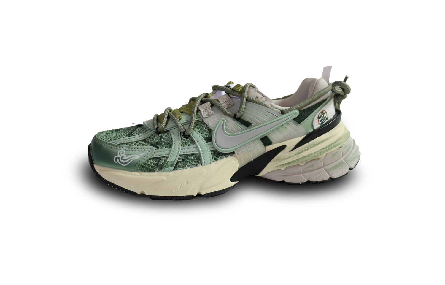 

Кроссовки для бега V2K Run унисекс с низким верхом, серебряный Nike, хаки