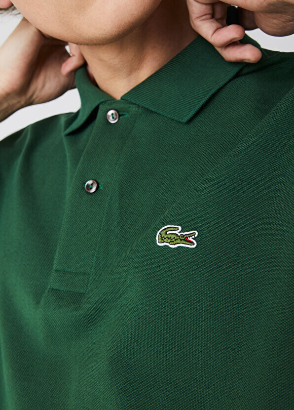 Зеленая мужская футболка-поло classic fit l.12.12 Lacoste — фото 4