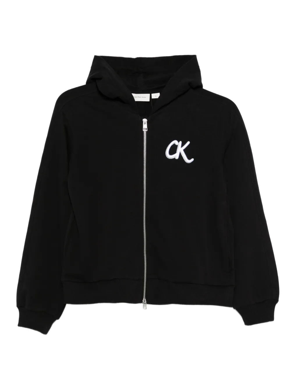 

Толстовка на молнии с логотипом Calvin Klein Kids, черный