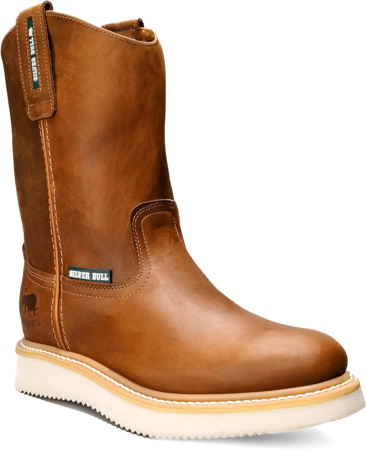 

Мужские ботинки Silver Bull из настоящей премиальной кожи с подошвой Wellington, мягким носком, типа Pull On, водо- и маслоотталкивающие, противоскользящие - Laton Generic, initial