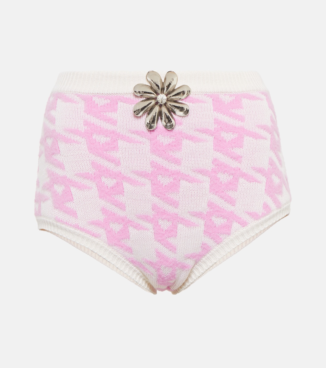 

Шорты с узором гусиная лапка Area, Pink Multi