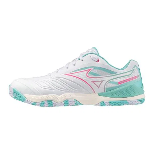 Кроссовки для настольного тенниса «Wave Medal 8» от Mizuno, White X Pink X Green