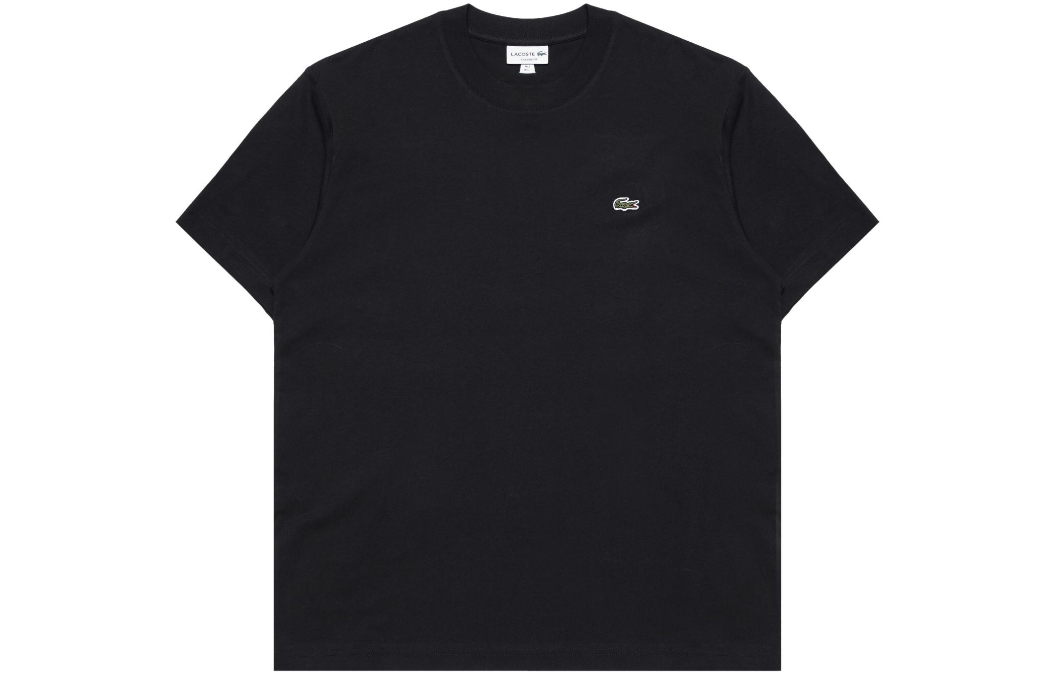 Футболка хлопковая с нашивкой-логотипом LACOSTE, T03/Розовый фламинго — фото 2