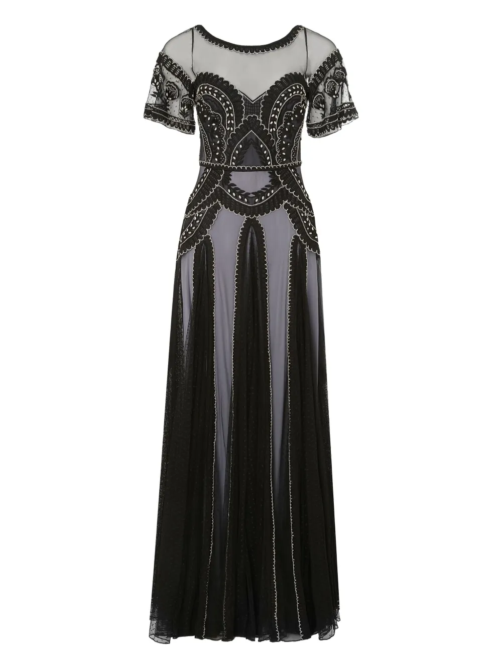 

Платье Camile с вышивкой и плиссировкой Temperley London, черный