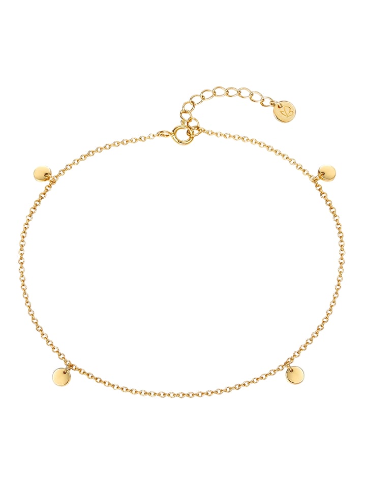 

Glanzstücke München Браслет на лодыжку, круглый, из стерлингового серебра с желтым золотом