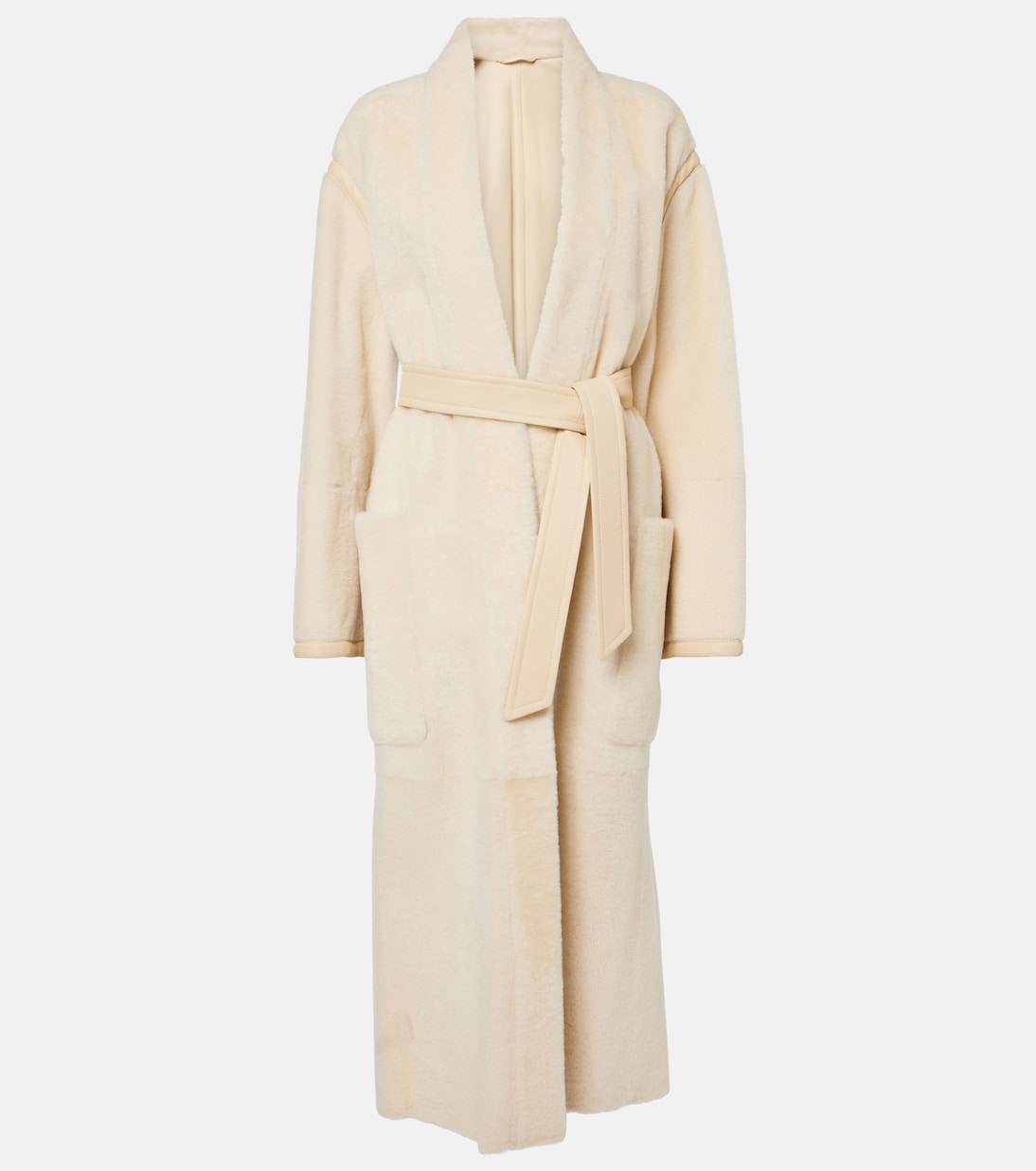 

Пальто из овчины Glassa Max Mara, Albino