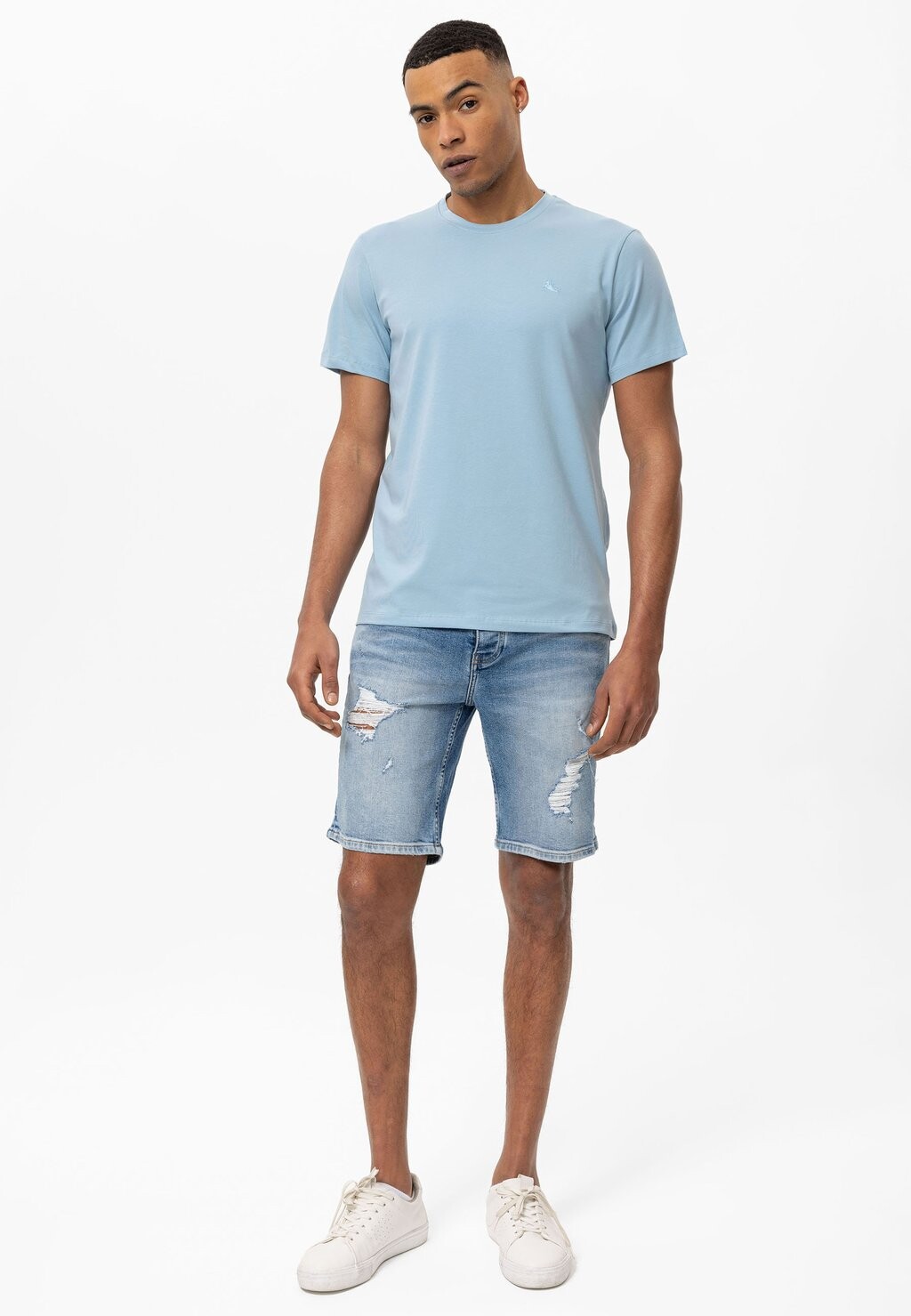 

Футболка базовая Antonio 2 Pack Daniel Hills, белая джинсовая синяя