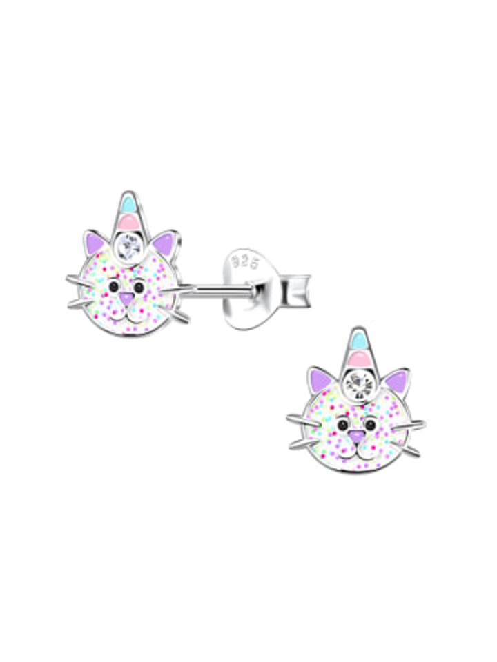 

Alexander York Детские серьги-гвоздики PARTY CAT из серебра 925 пробы, набор из 2 штук