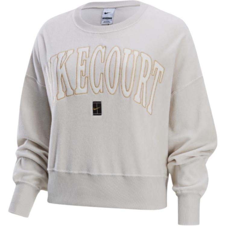

Nike Женская толстовка COURT HERITAGE, металлик, золото/экрю