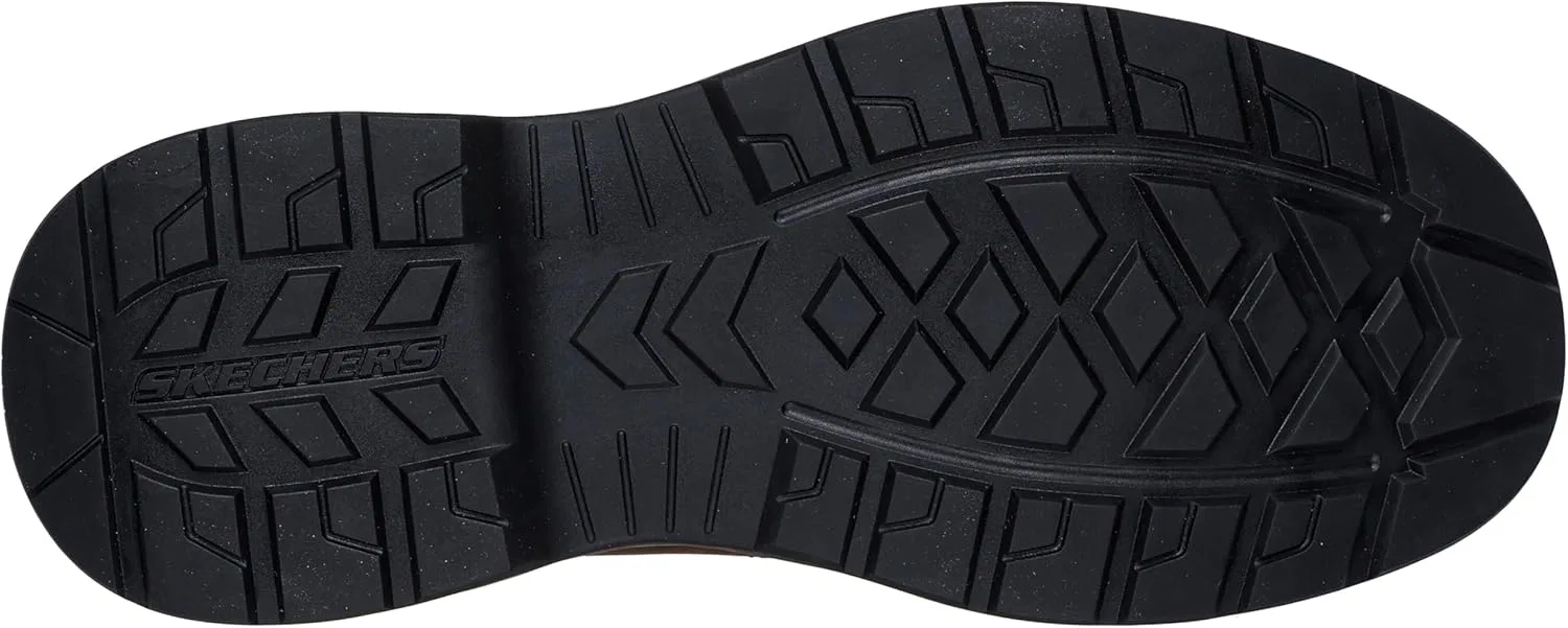 Мужские кожаные домашние лоферы Skechers USA Lockett Gustav с закругленным носком и эластичным шнурком Skechers Usa Men'S — фото 2