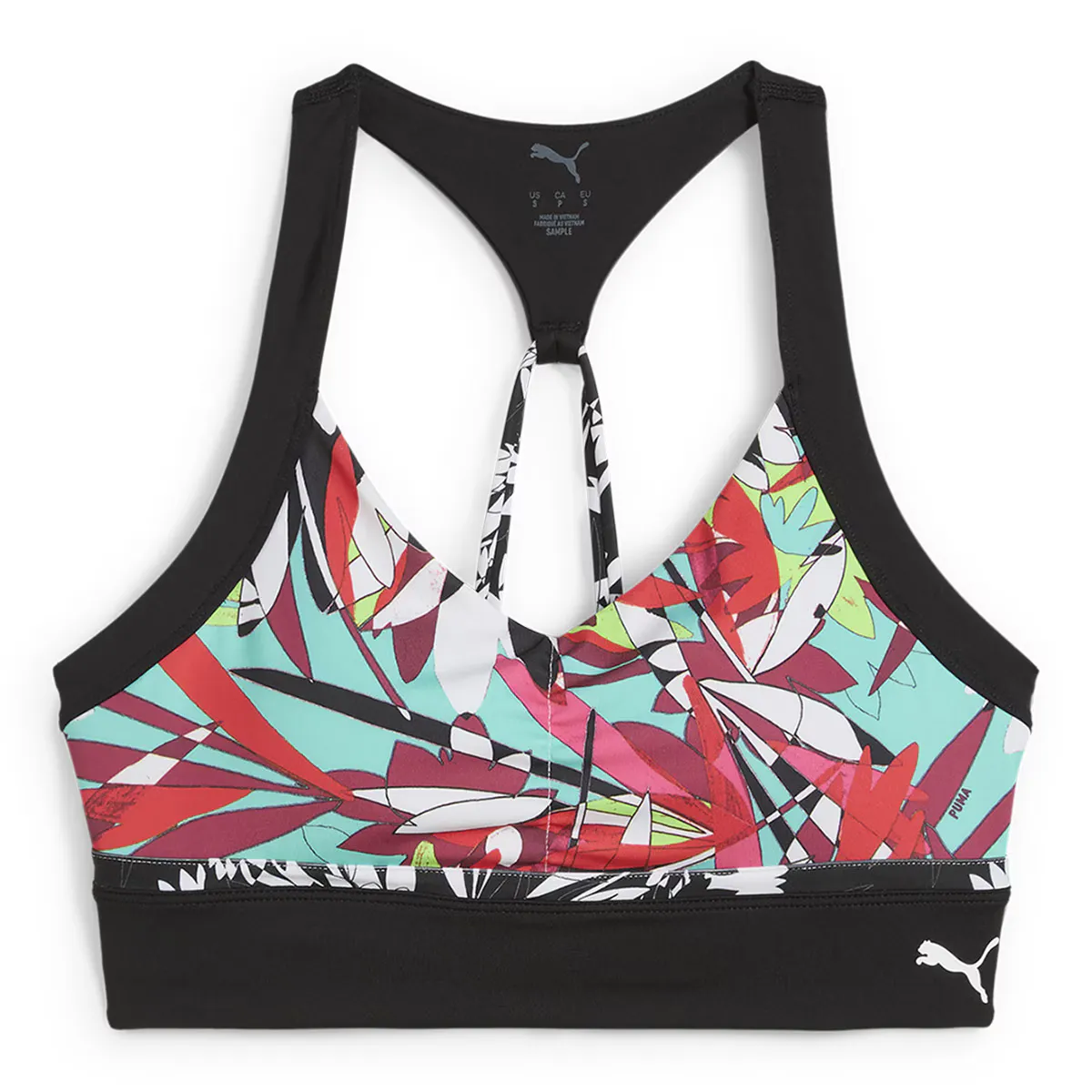 

Женский спортивный бюстгальтер Puma 4KEEPS TROPICAL AOP LONGLINE BRA, черный