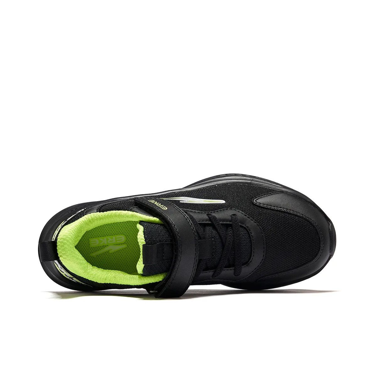Беговые кроссовки Kids ERKE KIDS, jet черный/fluorescent bright зеленый/bright серебро — фото 4