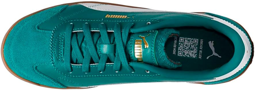 Мужские кроссовки PUMA Club 5V5 Lux с шнуровкой, повседневные - зеленые — фото 4